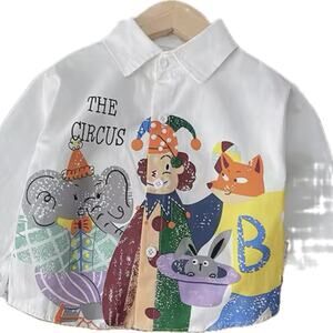 New summer long sleeved “circus” shirt boy girl 3